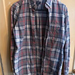 J. Crew Men's Brushed Twill Plaid Shirt - Slim Fit size M